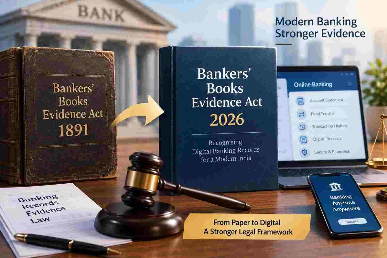 Bankers Books Evidence Act 2026 और डिजिटल बैंकिंग रिकॉर्ड
