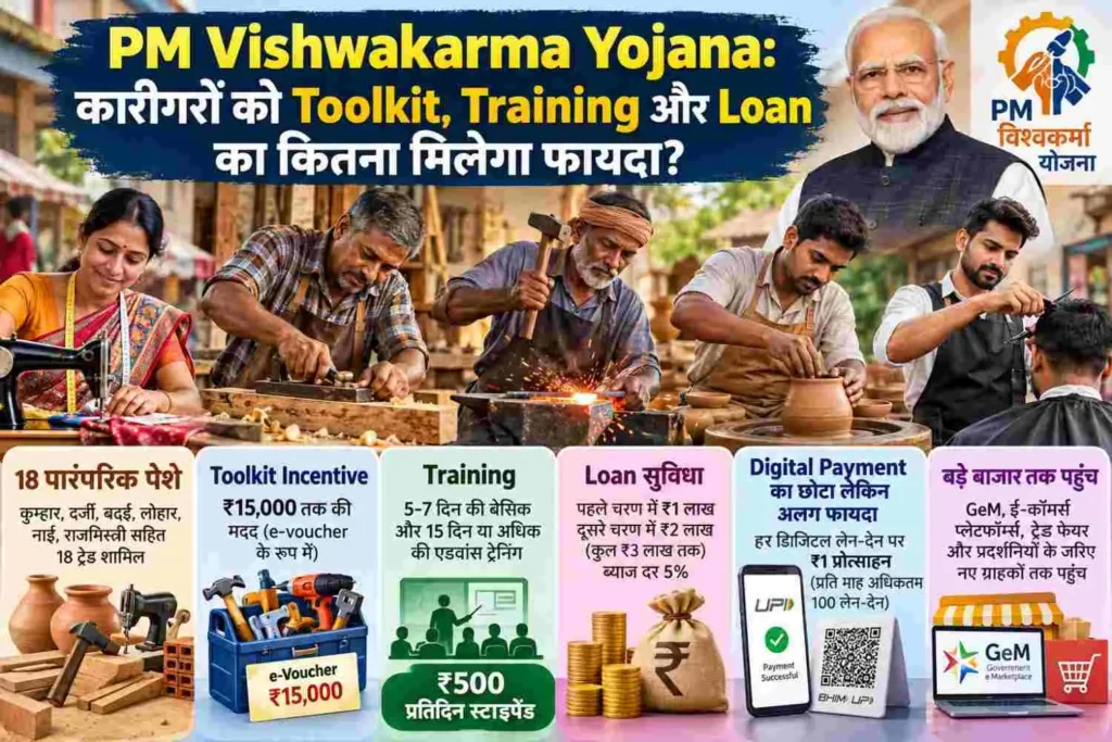 PM Vishwakarma Yojana: Toolkit, Training और Loan की जानकारी