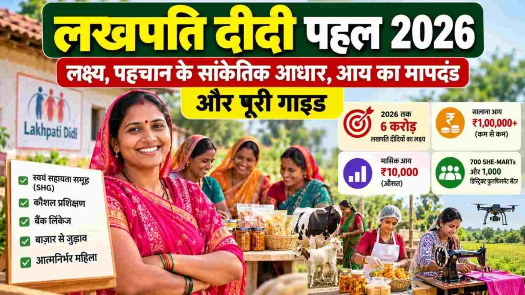 Lakhpati Didi 2026 में 6 करोड़ महिलाओं का लक्ष्य और ₹1 लाख वार्षिक आय